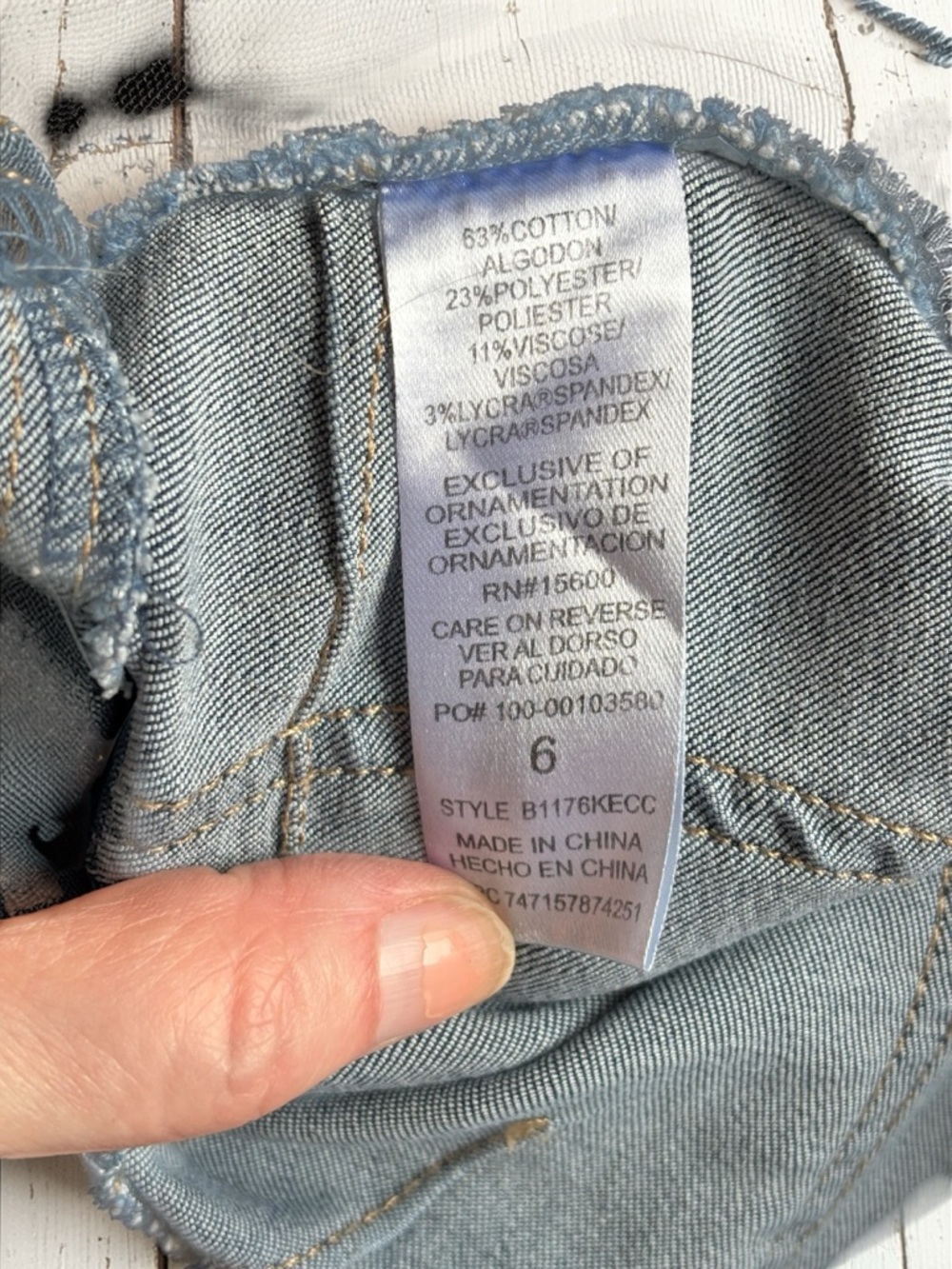 Democracy Ab Solution Jeans Size 6 Blue Distressed Skinny Stretch Mid Rise - Picture 7 of 9